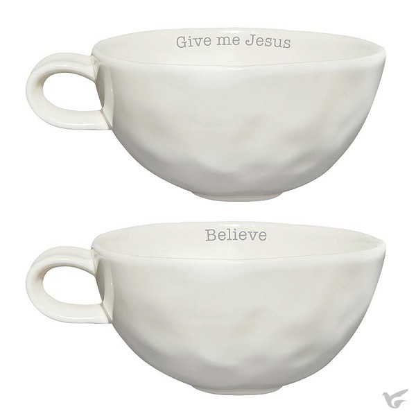 Productafbeelding: voorkant van Mug set Give me Jesus/Believe