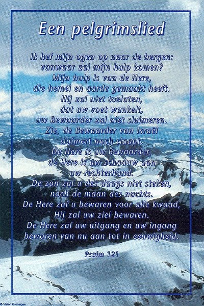 Productafbeelding: voorkant van Poster mini psalm 121