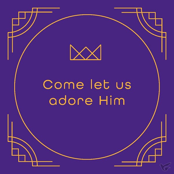 Productafbeelding: voorkant van Kerstkaart ''Come let us adore Him''