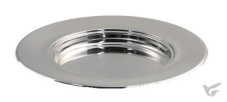 Productafbeelding: voorkant van Communion breadplate silver non-stacking