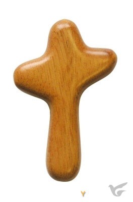 Productafbeelding: voorkant van Kruis 8cm design blank hout