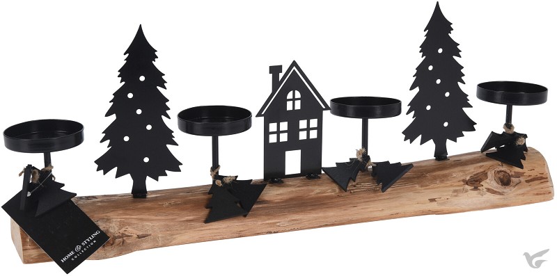 Productafbeelding: voorkant van Advent Candleholder Christmas scene popu